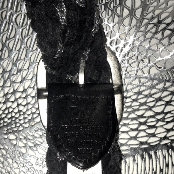 4/$100!🌱 Delias Belt Womens leather Waist Hip Belt Boho Black XS - Small - Picture 2 of 8